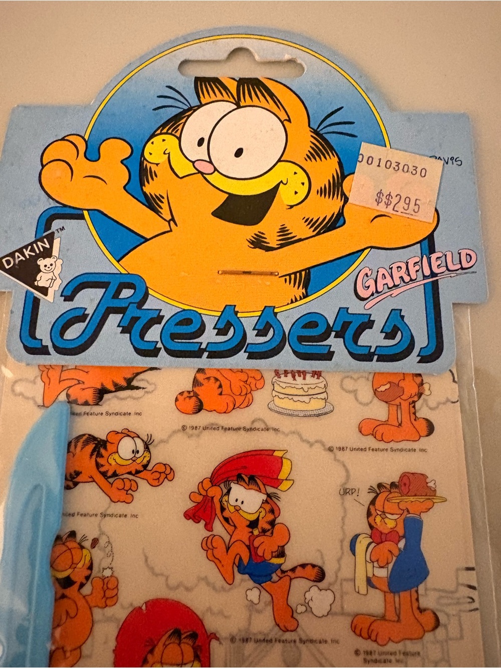Garfield Pressers Blue NWT